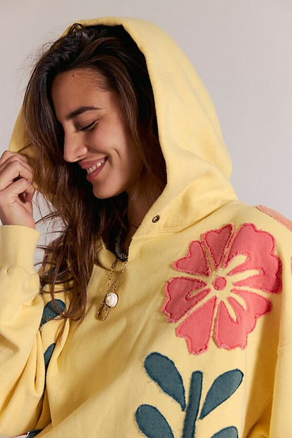 flowers hoodie - sunlight combo