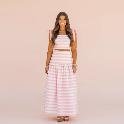 Rosé Riviera Stripe Set