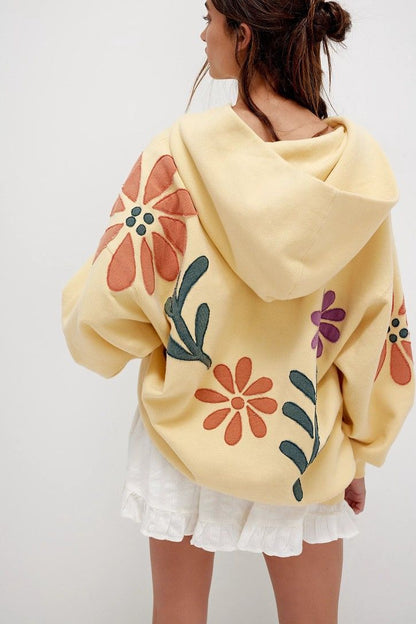 flowers hoodie - sunlight combo