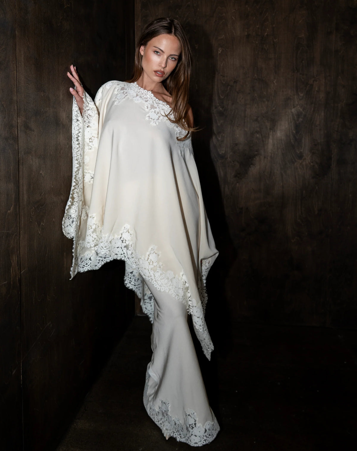 Elegant Lace Cape Set
