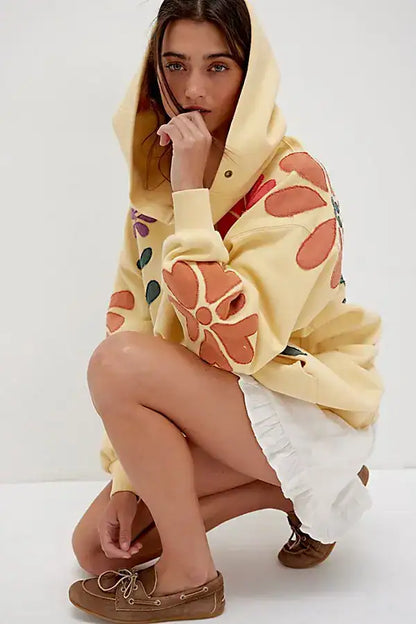 flowers hoodie - sunlight combo