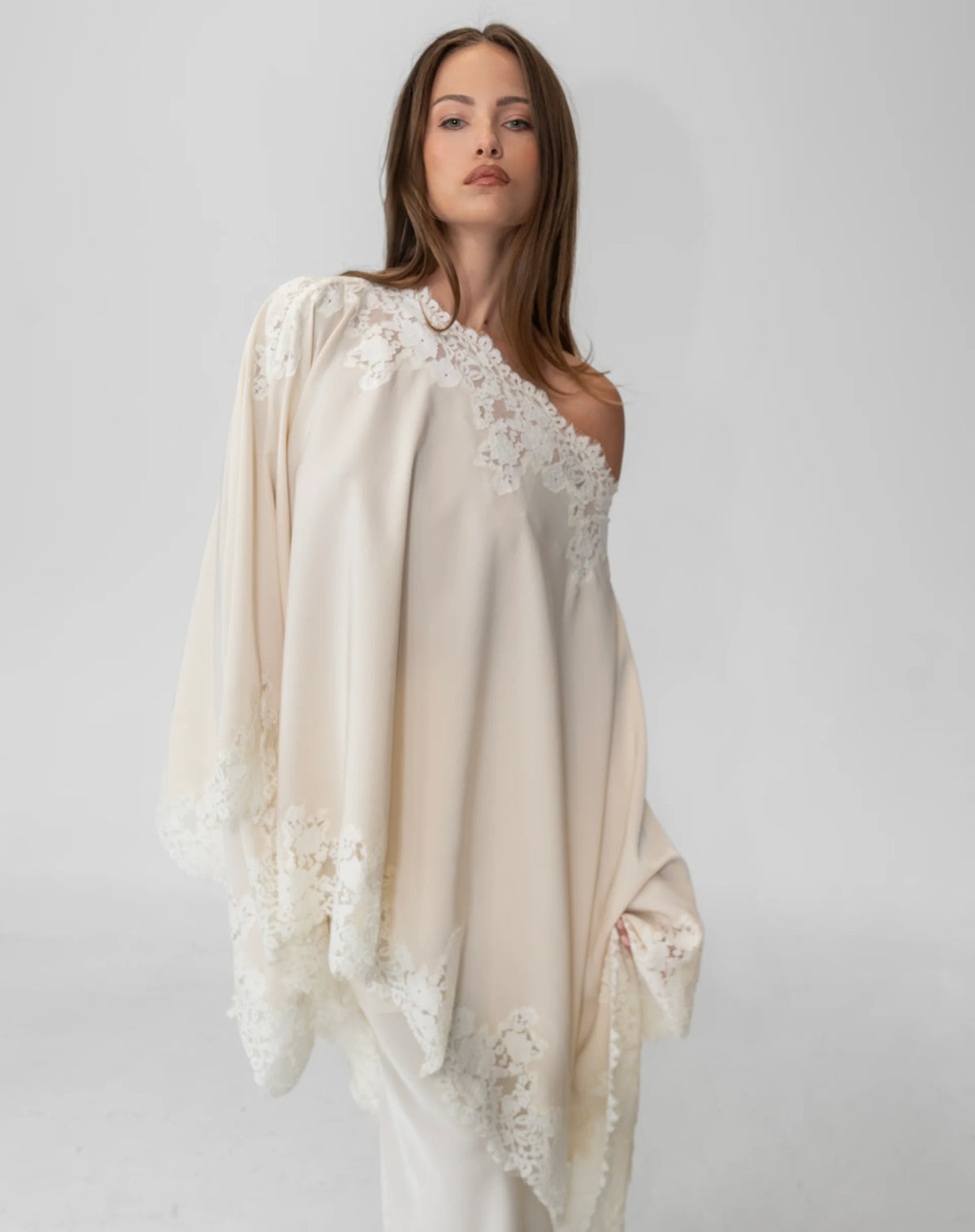 Elegant Lace Cape Set