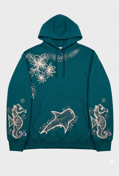 Ocean Deep | The Sea Turtle Custom Art Hoodie