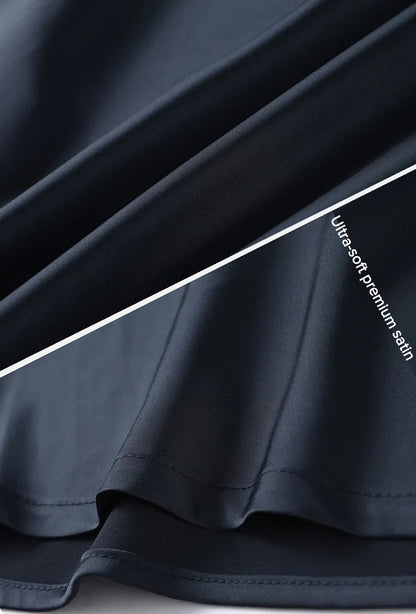 Elegant Backless Satin Halter Midi Dress